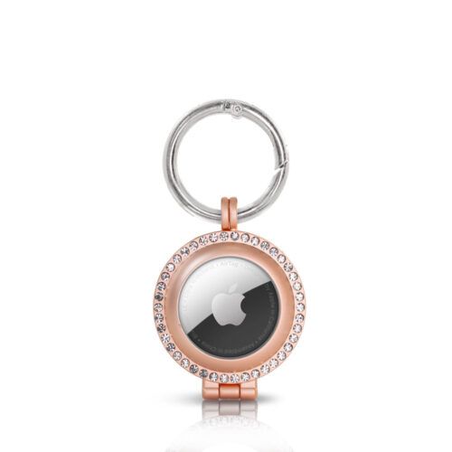 Alternative view of OEM AirTag Glamour Keychain Case Rose Gold