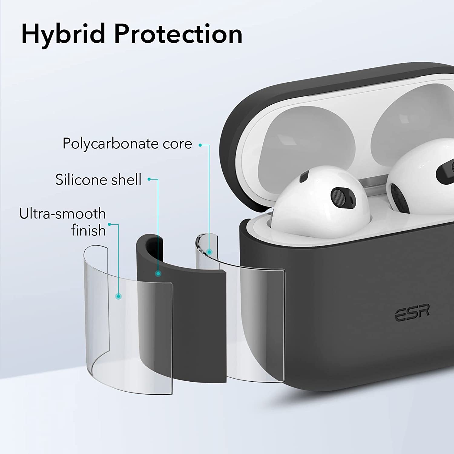 ESR HaloLock MagSafe Soft Case AirPods 3 Black APPLE AIRPODS ESR ESR HaloLock MagSafe Soft Case AirPods 3 Black - Image 2