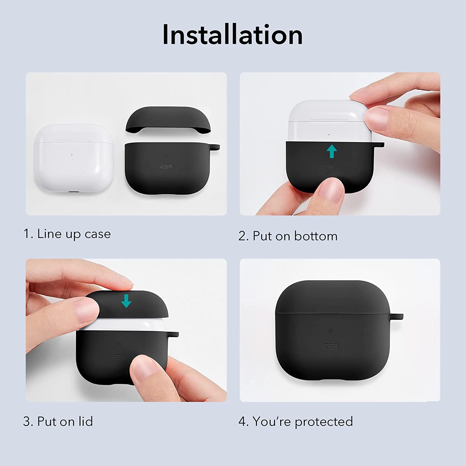 ESR HaloLock MagSafe Soft Case AirPods 3 Black APPLE AIRPODS ESR ESR HaloLock MagSafe Soft Case AirPods 3 Black - Image 11