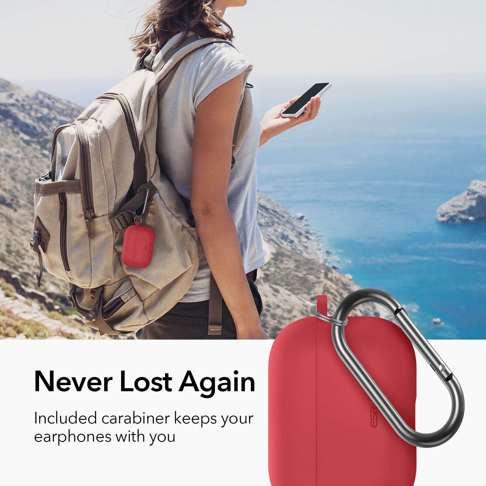 ESR AirPods 3 Bounce Series Case Red APPLE AIRPODS ESR ESR AirPods 3 Bounce Series Case Red - Image 7