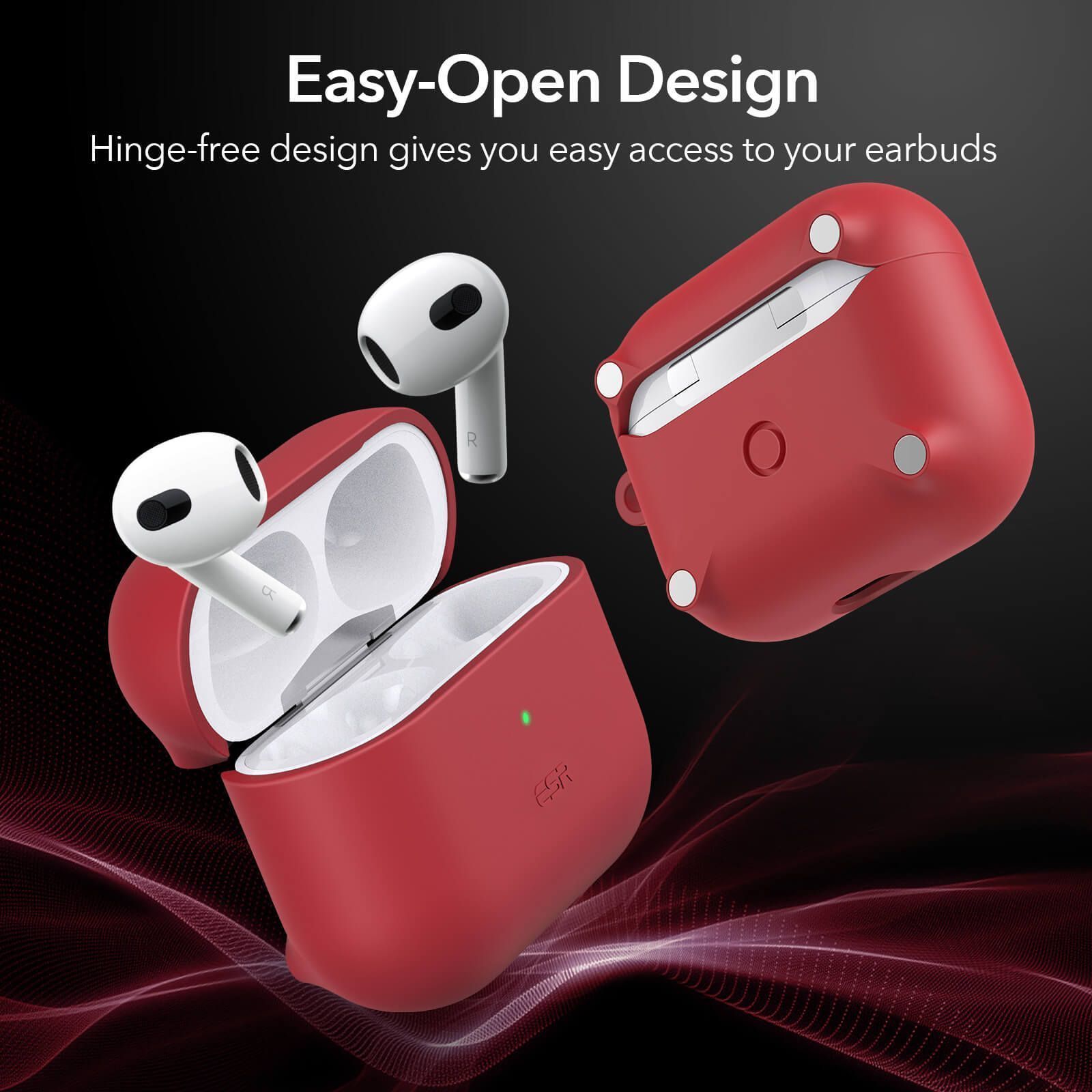 ESR HaloLock MagSafe Soft Case AirPods 3 Red APPLE AIRPODS ESR ESR HaloLock MagSafe Soft Case AirPods 3 Red - Image 6
