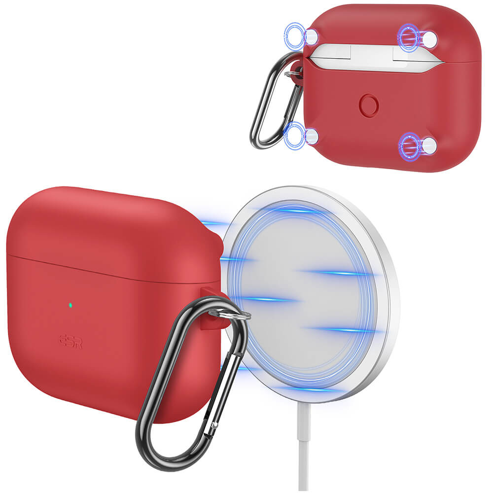 ESR HaloLock MagSafe Soft Case AirPods 3 Red APPLE AIRPODS ESR ESR HaloLock MagSafe Soft Case AirPods 3 Red - Image 5