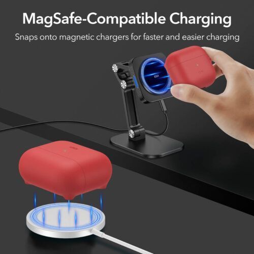 Alternative view of ESR HaloLock MagSafe Soft Case AirPods 3 Red