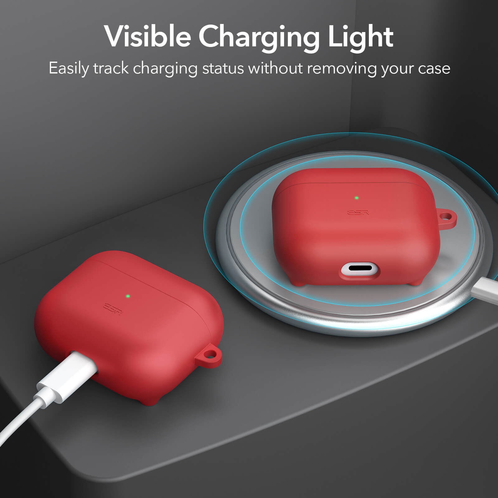 ESR HaloLock MagSafe Soft Case AirPods 3 Red APPLE AIRPODS ESR ESR HaloLock MagSafe Soft Case AirPods 3 Red - Image 9
