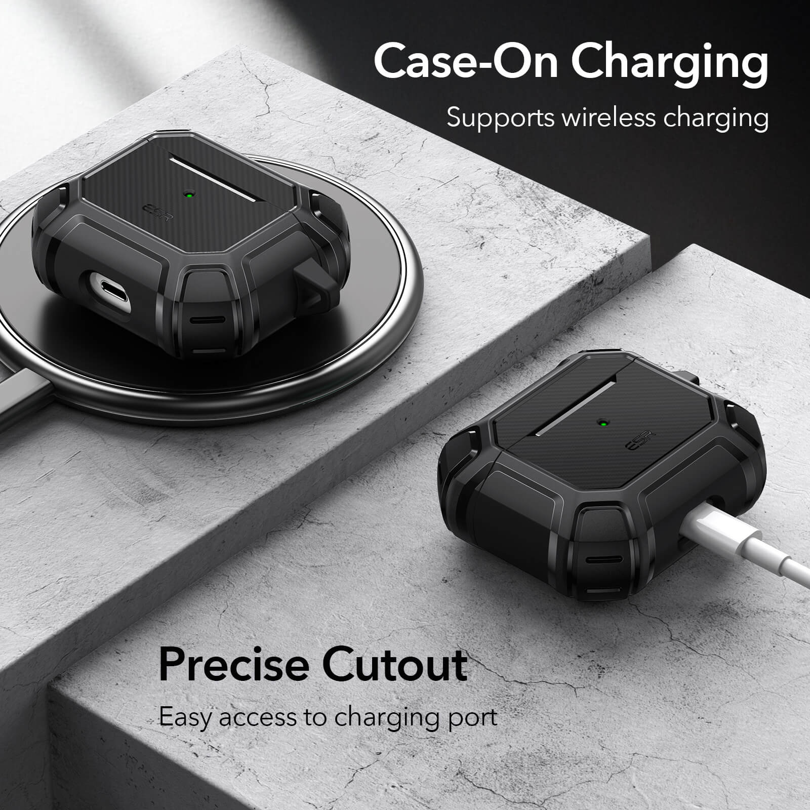 ESR Shock Armor Tought Case AirPods 3 Black APPLE AIRPODS ESR ESR Shock Armor Tought Case AirPods 3 Black - Image 7