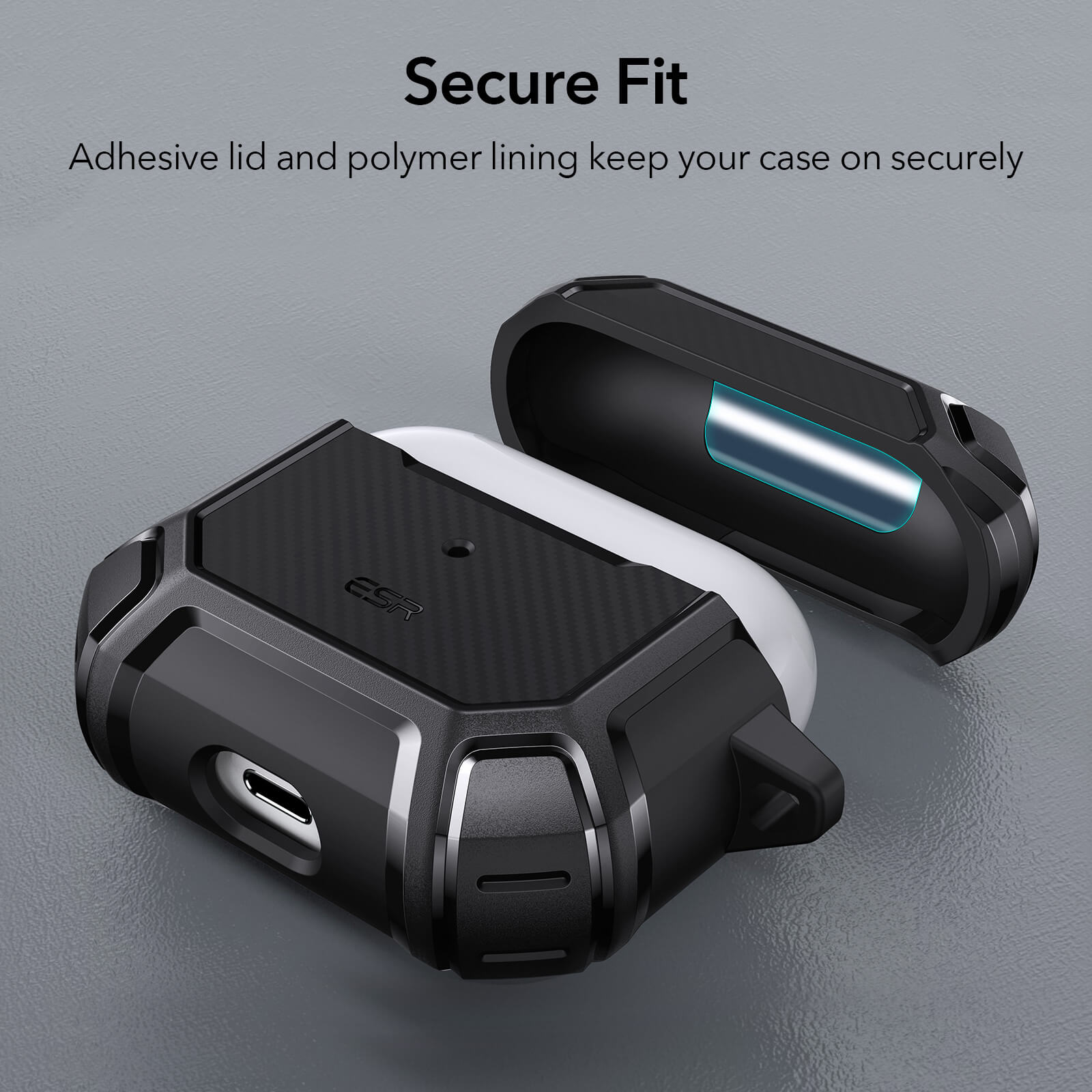 ESR Shock Armor Tought Case AirPods 3 Black APPLE AIRPODS ESR ESR Shock Armor Tought Case AirPods 3 Black - Image 5