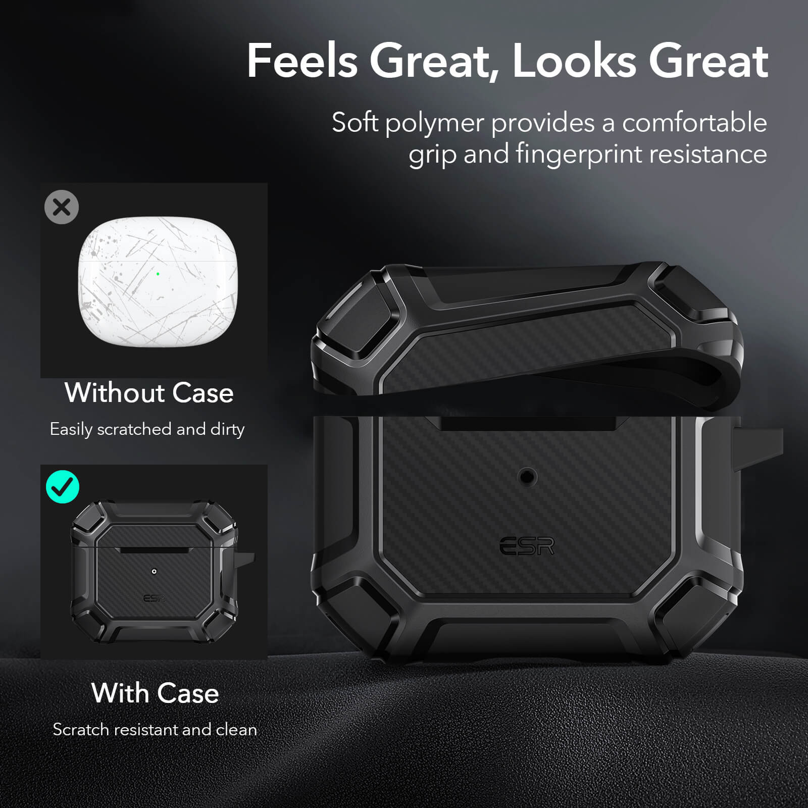 ESR Shock Armor Tought Case AirPods 3 Black APPLE AIRPODS ESR ESR Shock Armor Tought Case AirPods 3 Black - Image 4