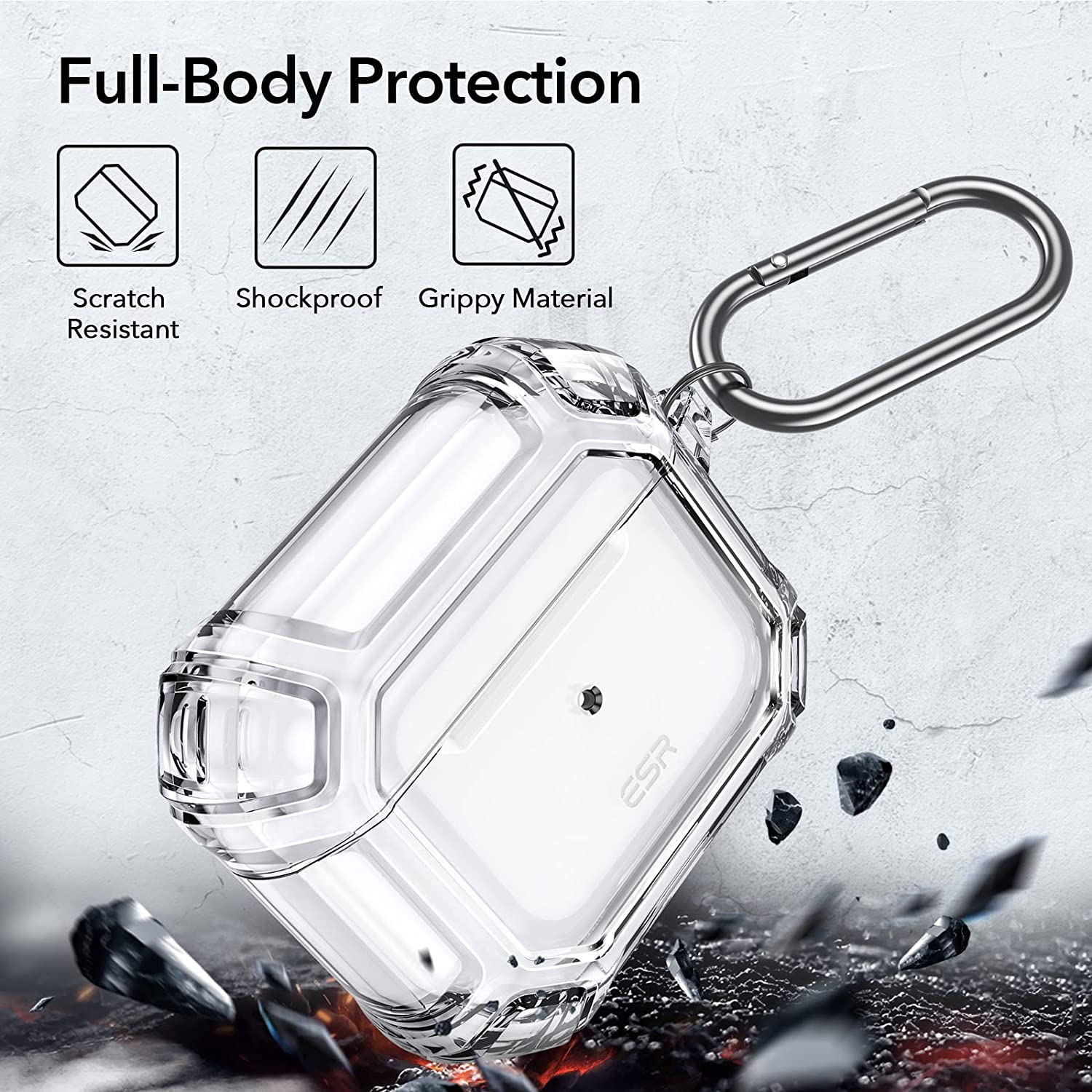 ESR Shock Armor Tought Case AirPods 3 Clear APPLE AIRPODS ESR ESR Shock Armor Tought Case AirPods 3 Clear - Image 3