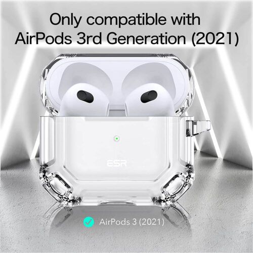 Alternative view of ESR Shock Armor Tought Case AirPods 3 Clear