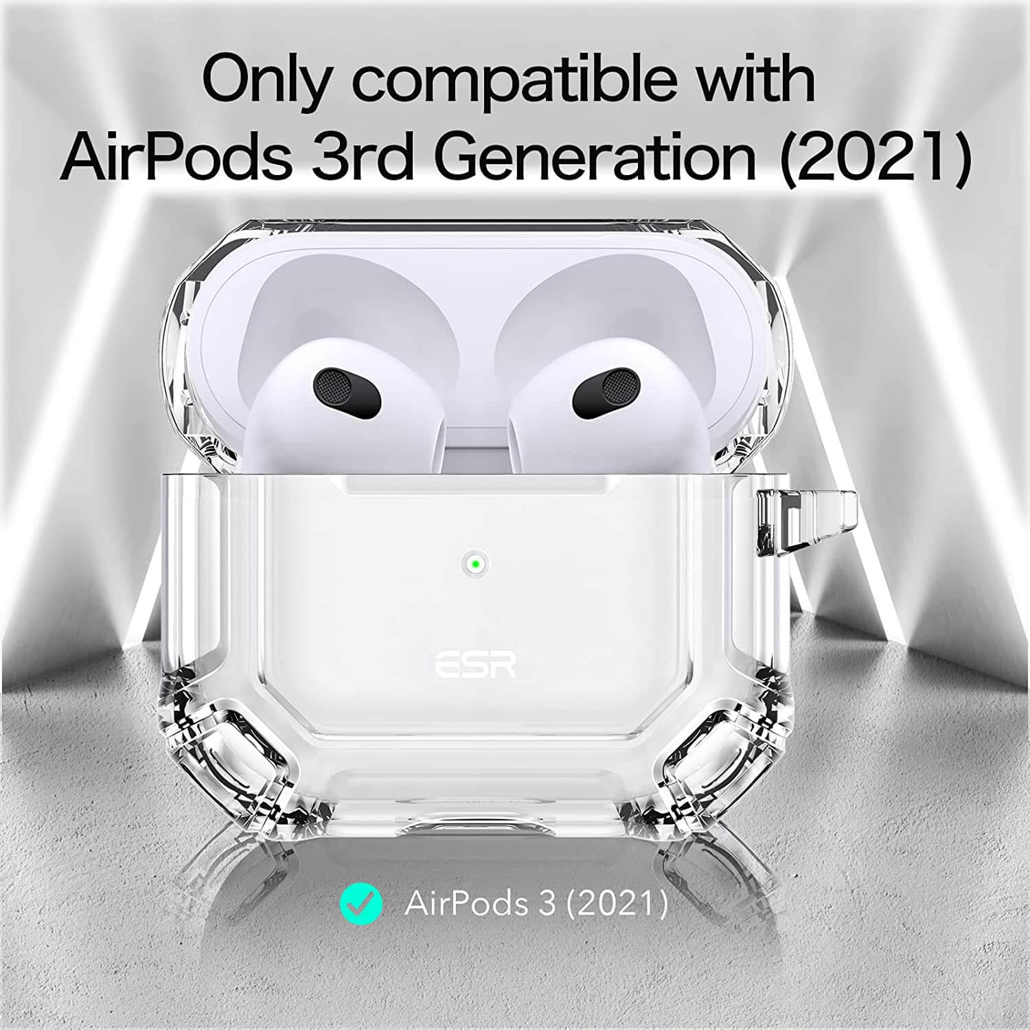ESR Shock Armor Tought Case AirPods 3 Clear APPLE AIRPODS ESR ESR Shock Armor Tought Case AirPods 3 Clear - Image 2