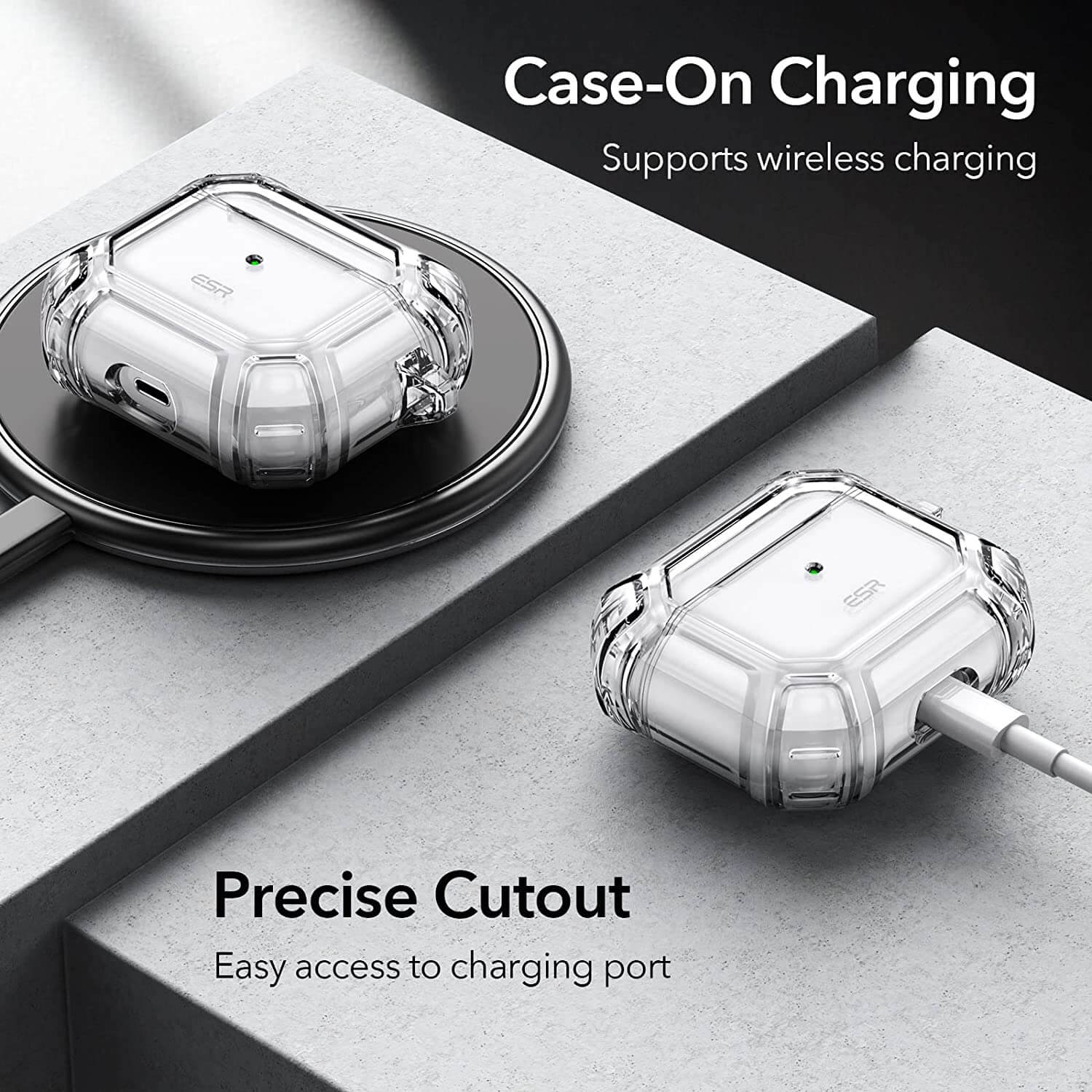 ESR Shock Armor Tought Case AirPods 3 Clear APPLE AIRPODS ESR ESR Shock Armor Tought Case AirPods 3 Clear - Image 7