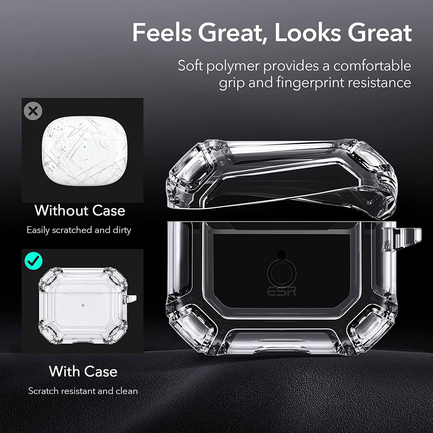 ESR Shock Armor Tought Case AirPods 3 Clear APPLE AIRPODS ESR ESR Shock Armor Tought Case AirPods 3 Clear - Image 5