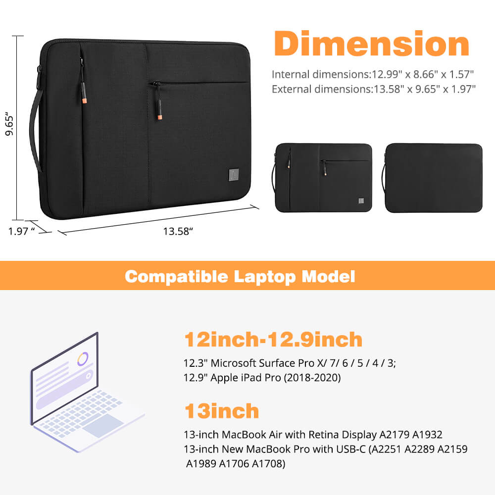 WiWU Alpha Slim Sleeve MacBook 14″ Black GADGETS WIWU WiWU Alpha Slim Sleeve MacBook 14" Black - Image 2