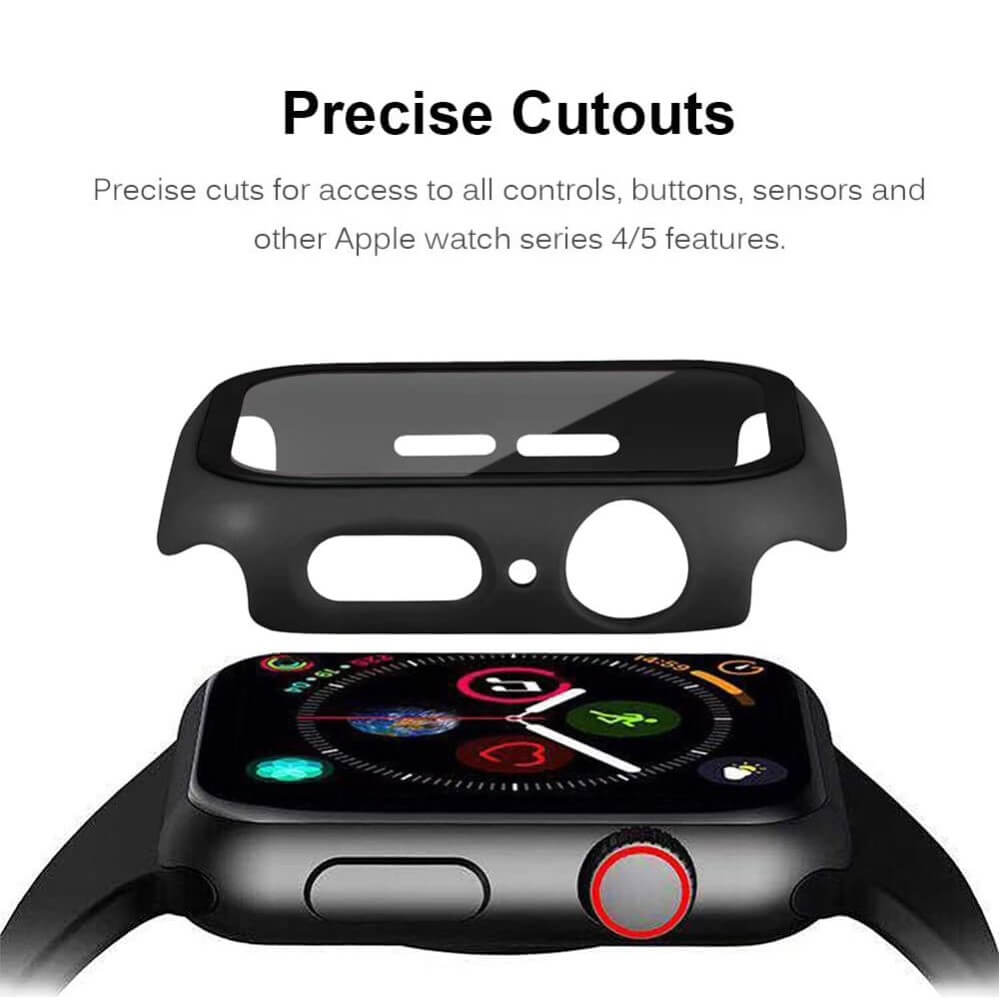 2-in-1 Hard Frame Black + Tempered Glass Apple Watch 41mm APPLE WATCH OEM 2-in-1 Hard Frame Black + Tempered Glass Apple Watch 41mm - Image 3
