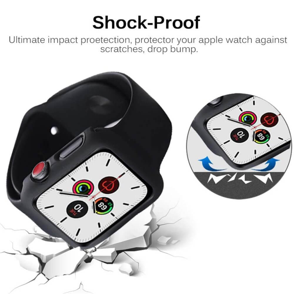 2-in-1 Hard Frame Black + Tempered Glass Apple Watch 41mm APPLE WATCH OEM 2-in-1 Hard Frame Black + Tempered Glass Apple Watch 41mm - Image 6