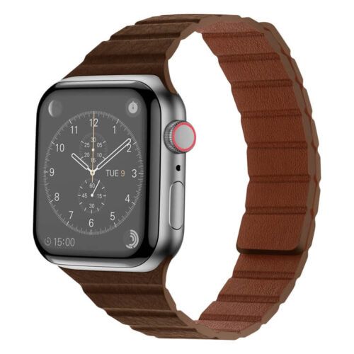 PU Slim Magnetic Loop Brown για Apple Watch 44/45/46/49mm