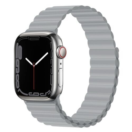 Silicone Magnetic Loop Grey για Apple Watch 38/40/41/42mm Series 10 2024