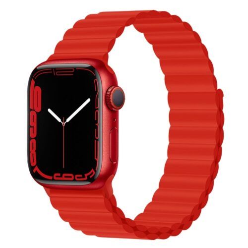 Silicone Magnetic Loop Red για Apple Watch 38/40/41/42mm Series 10 2024