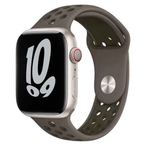 ΟΕΜ Olive Grey Sport Silicone Λουράκι Apple Watch 38/40/41/42mm Series 10 2024