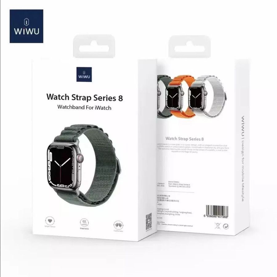 WiWU Alpine Nylon Loop Band Green Apple Watch 38/40/41/42mm Series 10 2024 APPLE WATCH WIWU WiWU Alpine Nylon Loop Band Green Apple Watch 38/40/41/42mm Series 10 2024 - Image 2
