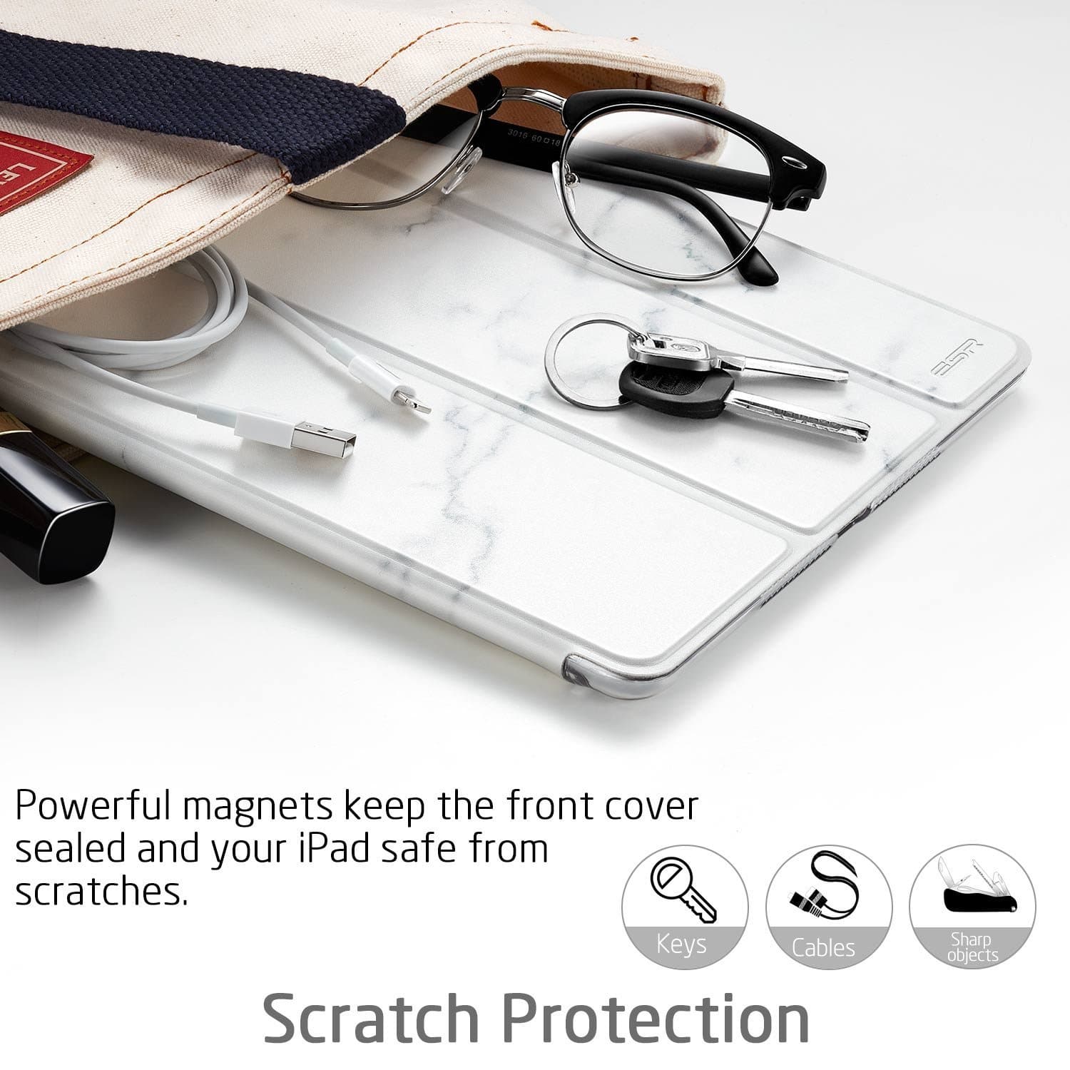 ESR Smart Case Marble White iPad Air 2019 ΘΗΚΕΣ ESR ESR Smart Case Marble White iPad Air 2019 - Image 5