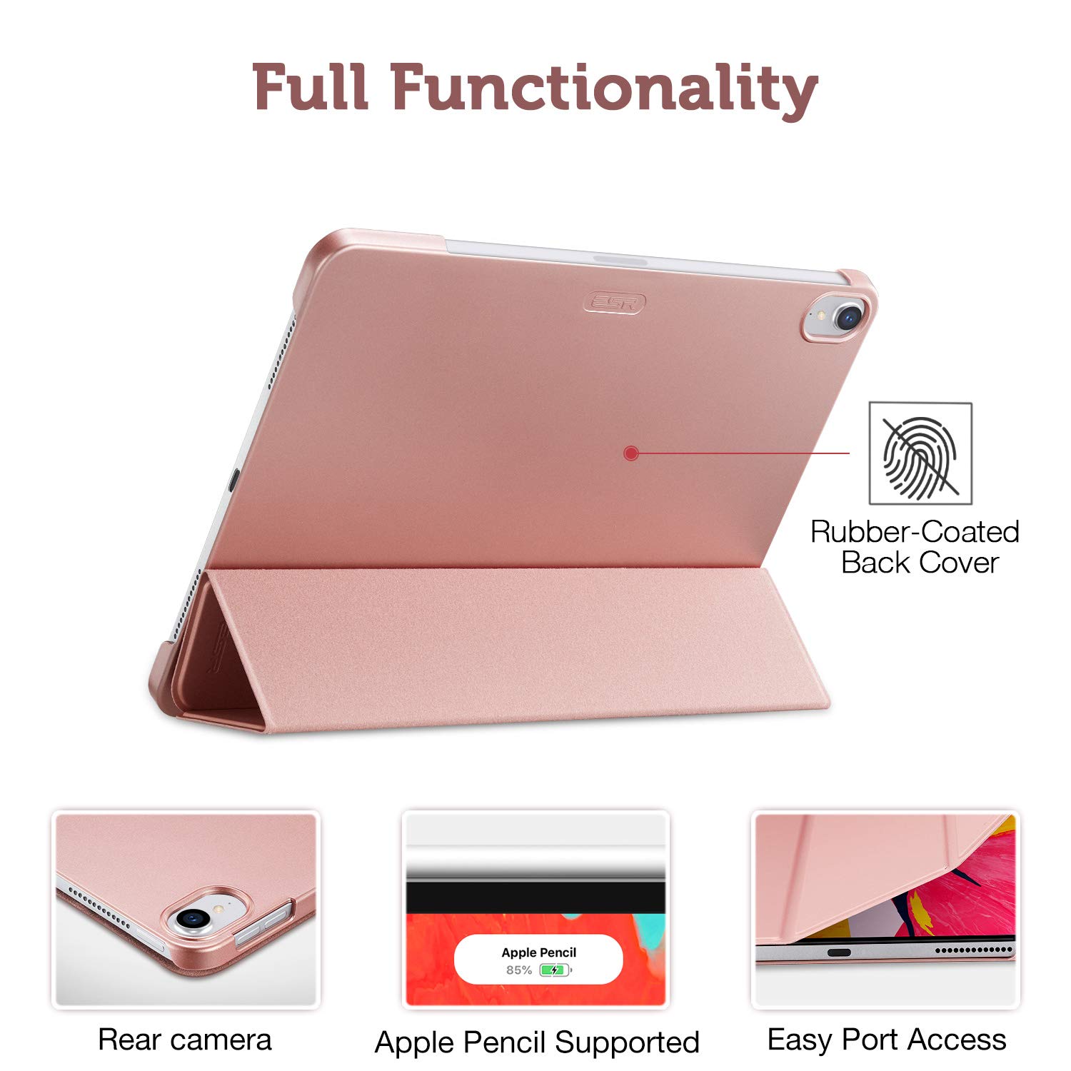 ESR Yippee 2nd Gen Series Rose Gold iPad Pro 11 (Apple Pencil Charging Compatible) ΘΗΚΕΣ ESR ESR Yippee 2nd Gen Series Rose Gold iPad Pro 11 (Apple Pencil Charging Compatible) - Image 5