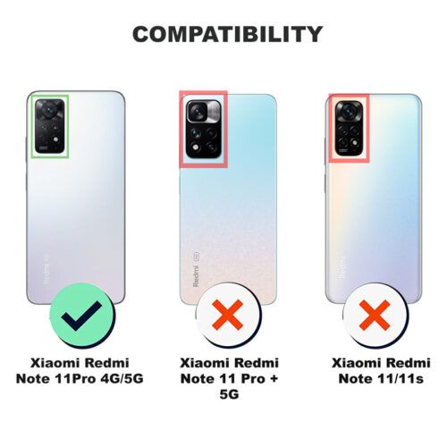 Alternative view of Hybrid Strass Red Case Xiaomi Redmi Note 11 Pro 4G/5G