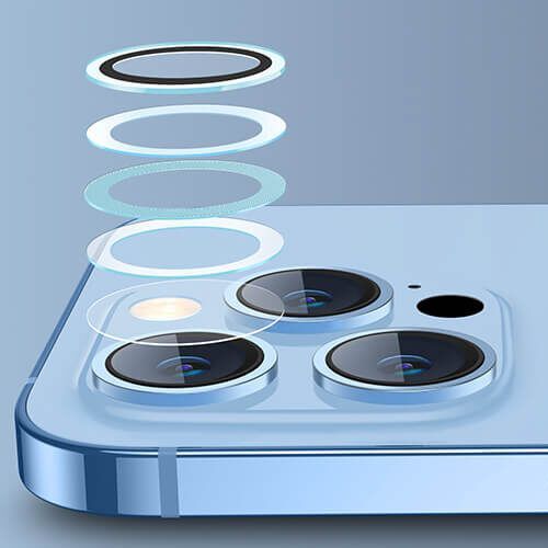 Alternative view of OEM Lens Camera Tempered Glass Black iPhone 14 /14 Plus