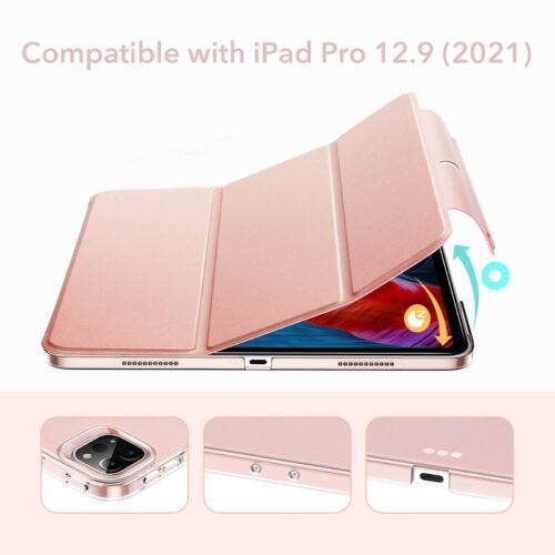 Alternative view of ESR Set Ascend Trifold Case Rose Gold + Tempered Glass iPad Pro 12,9 2021/2022