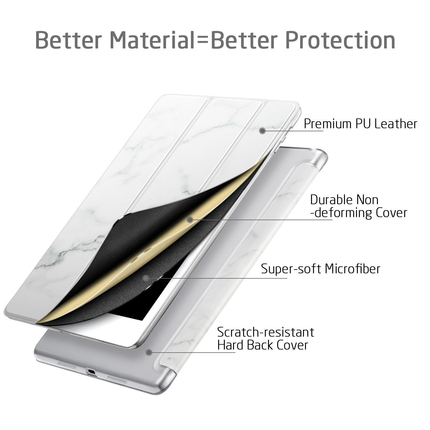 ESR Smart Case Marble White iPad Air 2019 ΘΗΚΕΣ ESR ESR Smart Case Marble White iPad Air 2019 - Image 4