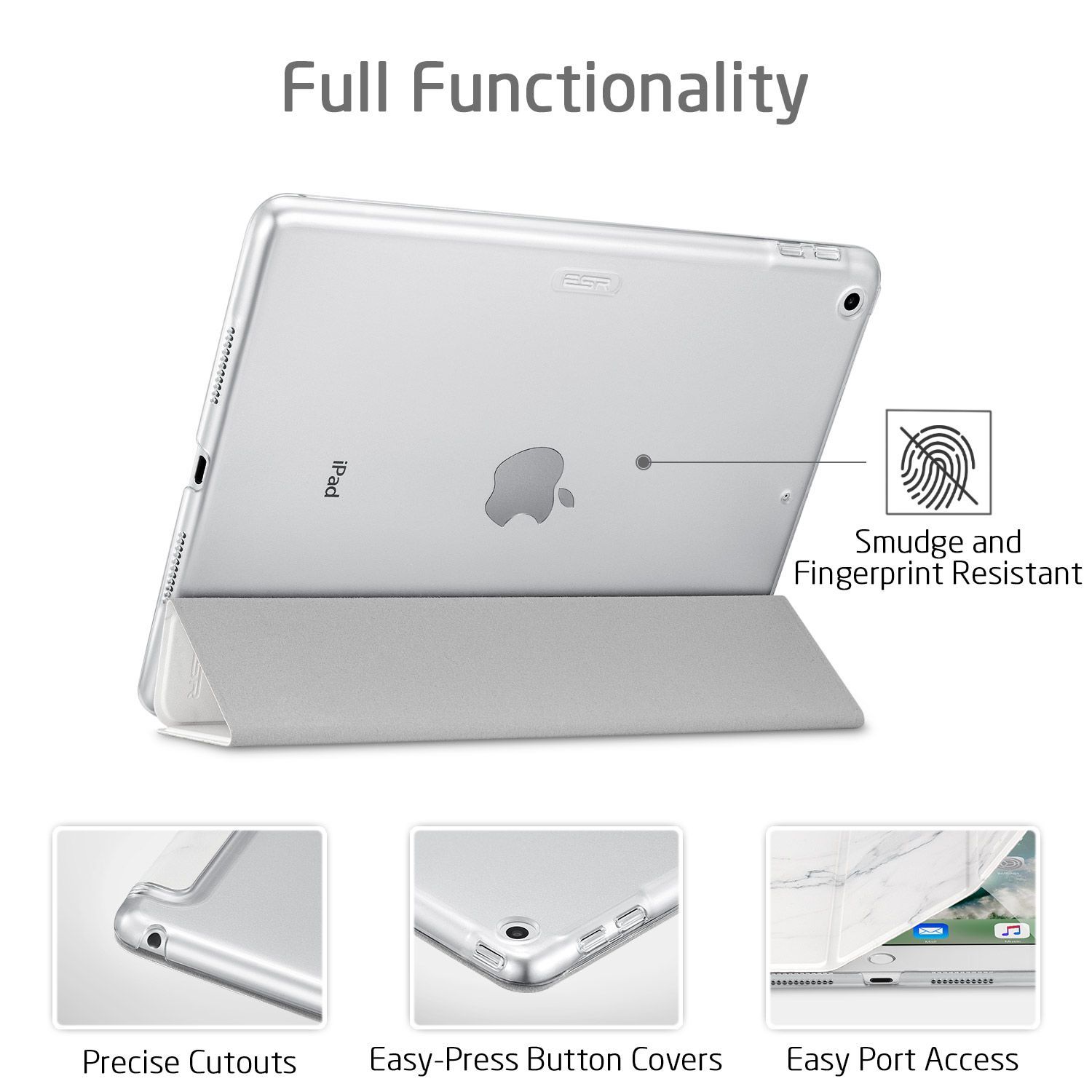ESR Smart Case Marble White iPad Air 2019 ΘΗΚΕΣ ESR ESR Smart Case Marble White iPad Air 2019 - Image 3