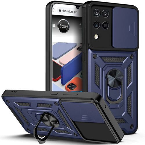 Combo Kickstand Slide Camera Case Blue Samsung Galaxy M53 5G ΘΗΚΕΣ OEM Combo Kickstand Slide Camera Case Blue Samsung Galaxy M53 5G