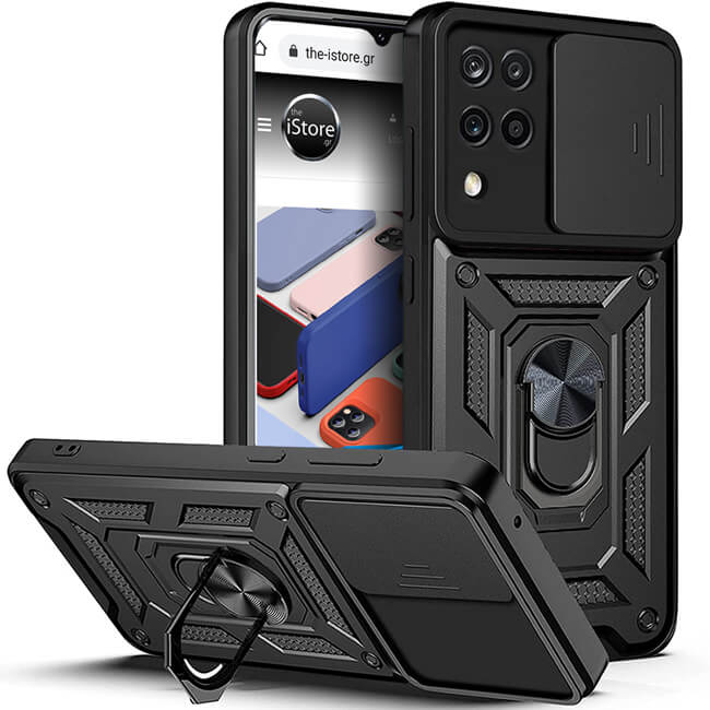 Combo Kickstand Slide Camera Case Black Samsung Galaxy M53 5G ΘΗΚΕΣ OEM Combo Kickstand Slide Camera Case Black Samsung Galaxy M53 5G