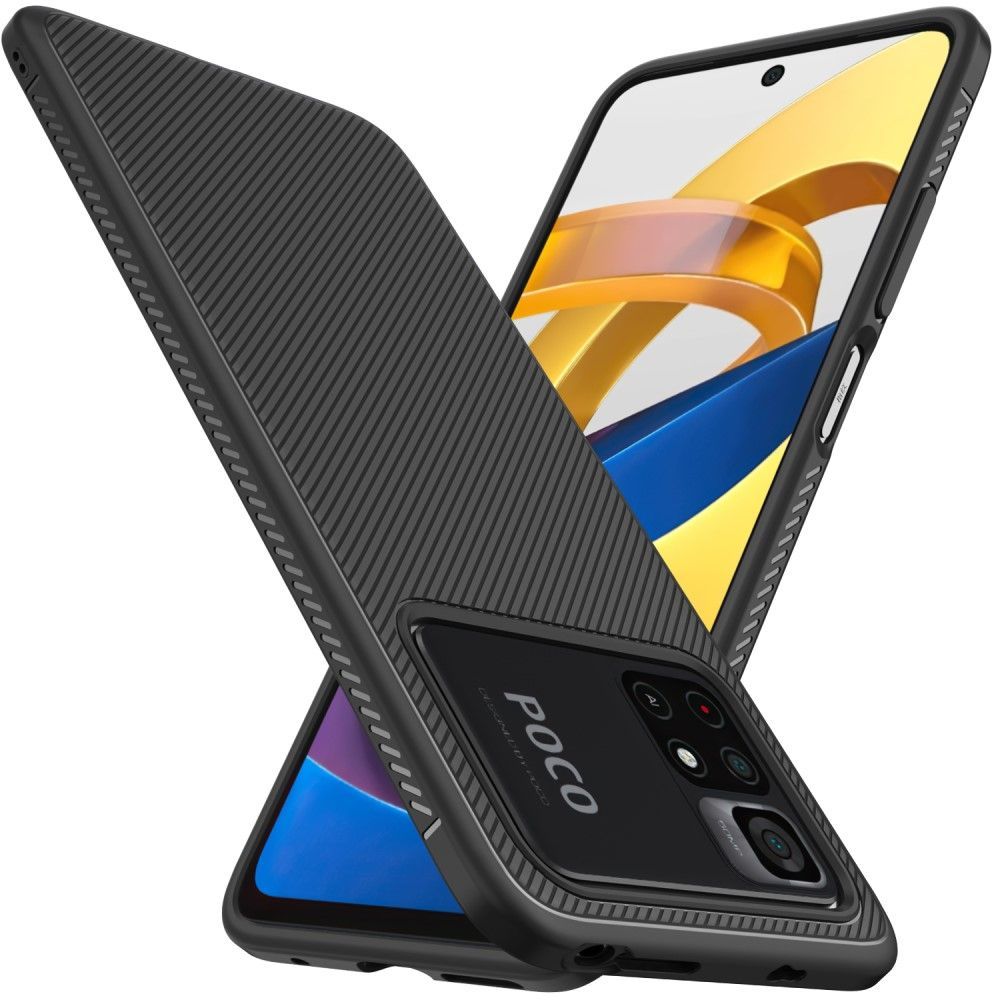 LENUO Twill Texture Black Case Xiaomi Poco M4 Pro 4G ΘΗΚΕΣ OEM LENUO Twill Texture Black Case Xiaomi Poco M4 Pro 4G
