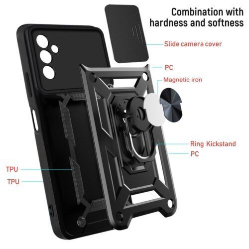 Alternative view of Θήκη Combo Kickstand Slide Camera Black Samsung Galaxy A26
