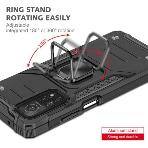 Alternative view of Θήκη Armor Ringstand Black Xiaomi Redmi Note 12 4G