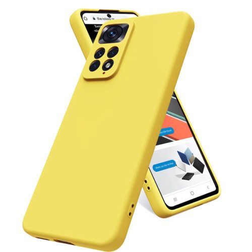 Rubber Silk Case Yellow Xiaomi Redmi Note 11 Pro 4G/5G