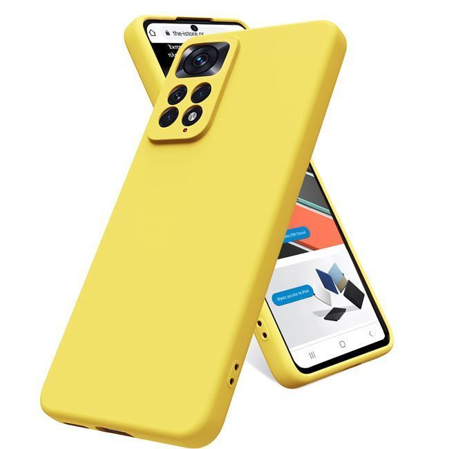 Rubber Silk Case Yellow Xiaomi Redmi Note 11 Pro 4G/5G ΘΗΚΕΣ OEM Rubber Silk Case Yellow Xiaomi Redmi Note 11 Pro 4G/5G