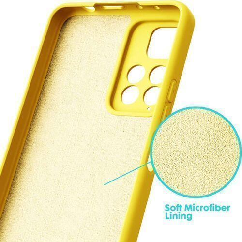Alternative view of Rubber Silk Case Yellow Xiaomi Redmi Note 11 Pro 4G/5G