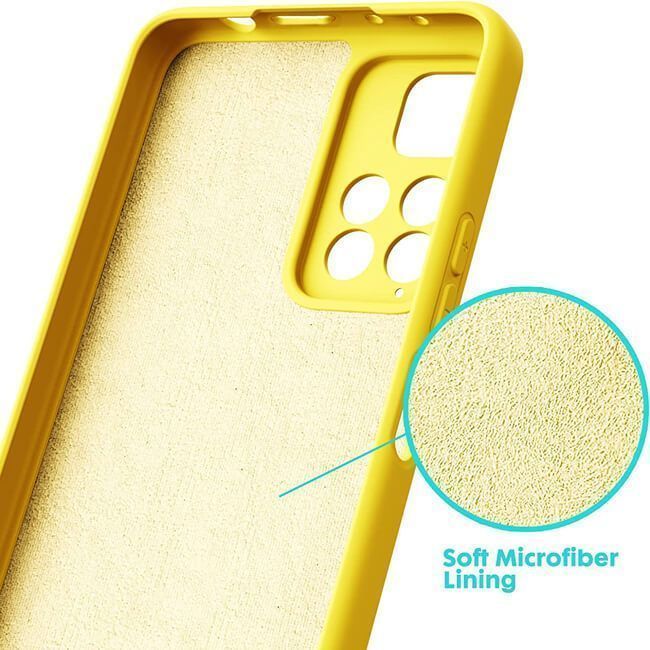 Rubber Silk Case Yellow Xiaomi Redmi Note 11 Pro 4G/5G ΘΗΚΕΣ OEM Rubber Silk Case Yellow Xiaomi Redmi Note 11 Pro 4G/5G - Image 2