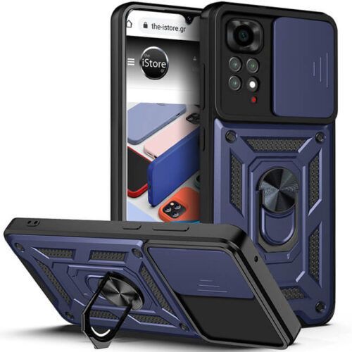 Θήκη Combo Kickstand Slide Camera Blue Xiaomi Redmi Note 12 Pro 4G ΘΗΚΕΣ OEM Θήκη Combo Kickstand Slide Camera Blue Xiaomi Redmi Note 12 Pro 4G