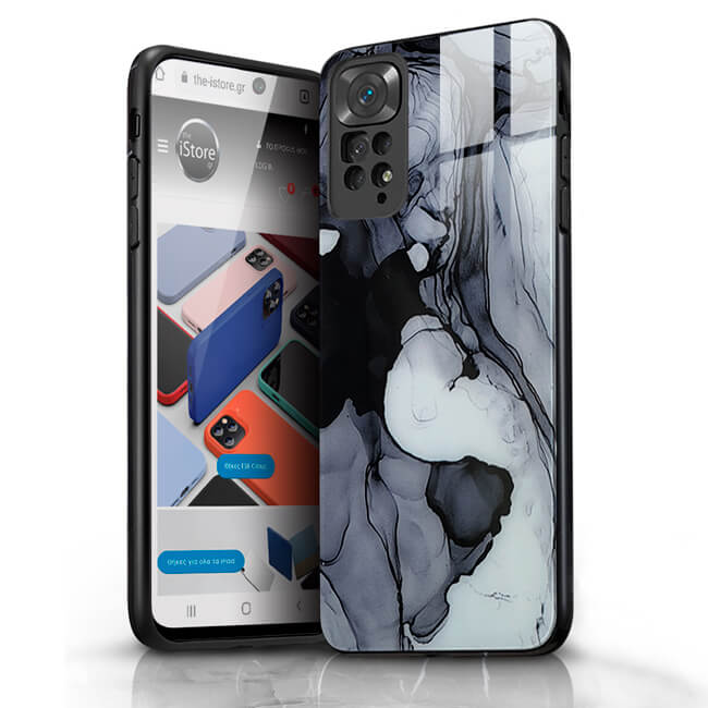 Glossy Marble Smoke Case Xiaomi Redmi Note 11/11s ΘΗΚΕΣ OEM Glossy Marble Smoke Case Xiaomi Redmi Note 11/11s