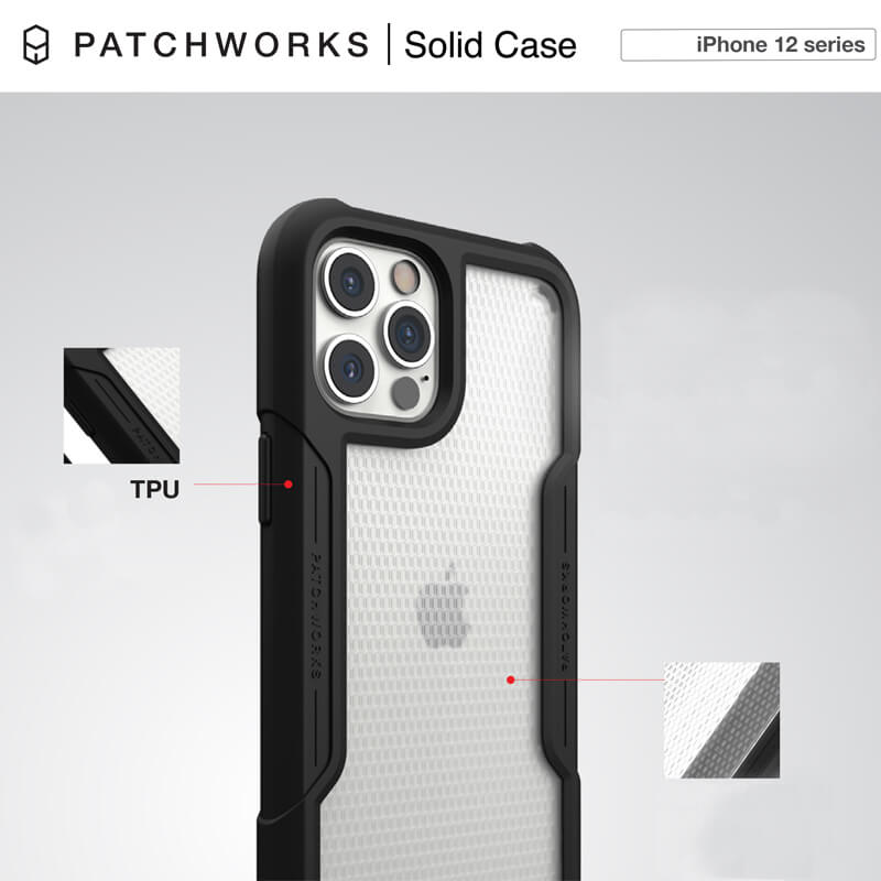 Patchworks Solid Case Clear Black iPhone 13 Pro ΘΗΚΕΣ PATCHWORKS Patchworks Solid Case Clear Black iPhone 13 Pro - Image 5