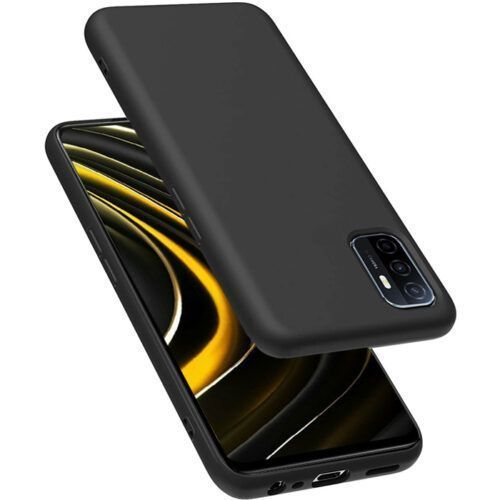 Rubber Silk Case Black Xiaomi Poco M3