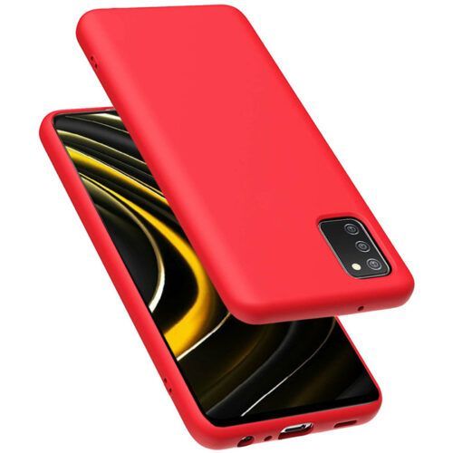Rubber Silk Case Red Xiaomi Poco M3