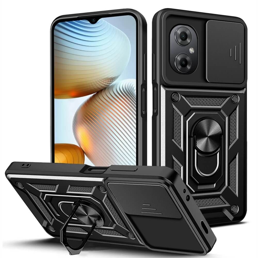 Combo Kickstand Slide Camera Case Black Xiaomi Poco M4 5G / Poco M5 ΘΗΚΕΣ OEM Combo Kickstand Slide Camera Case Black Xiaomi Poco M4 5G / Poco M5