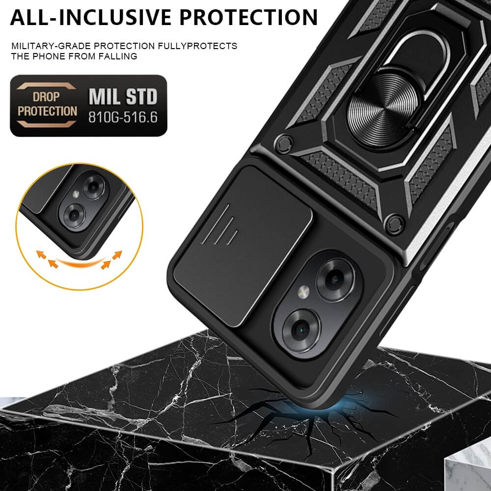 Combo Kickstand Slide Camera Case Black Xiaomi Poco M4 5G / Poco M5 ΘΗΚΕΣ OEM Combo Kickstand Slide Camera Case Black Xiaomi Poco M4 5G / Poco M5 - Image 3
