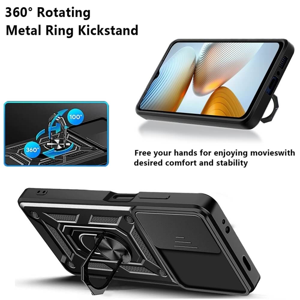 Combo Kickstand Slide Camera Case Black Xiaomi Poco M4 5G / Poco M5 ΘΗΚΕΣ OEM Combo Kickstand Slide Camera Case Black Xiaomi Poco M4 5G / Poco M5 - Image 5