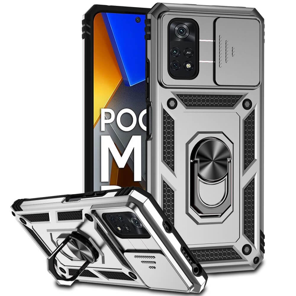 Combo Kickstand Slide Camera Case Black Xiaomi Poco M4 Pro 4G ΘΗΚΕΣ OEM Combo Kickstand Slide Camera Case Black Xiaomi Poco M4 Pro 4G - Image 28