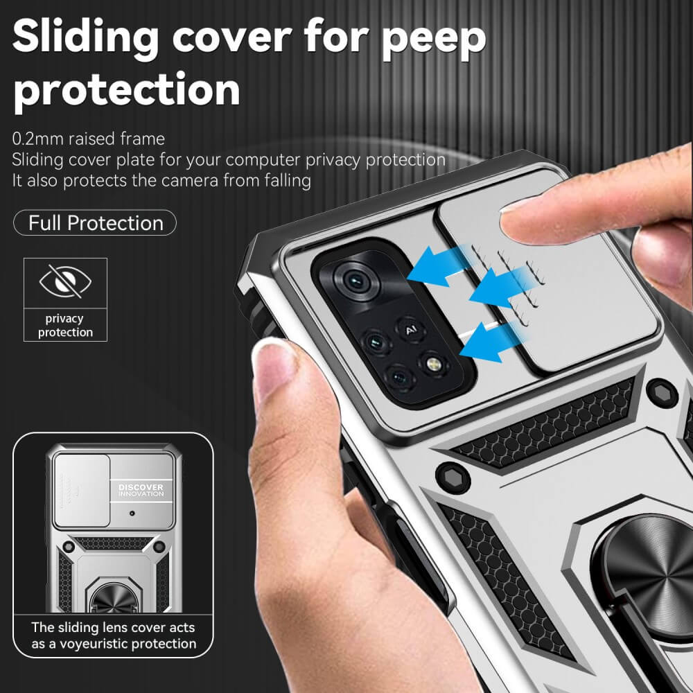 Combo Kickstand Slide Camera Case Black Xiaomi Poco M4 Pro 4G ΘΗΚΕΣ OEM Combo Kickstand Slide Camera Case Black Xiaomi Poco M4 Pro 4G - Image 26